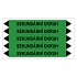 Značení potrubí, sekundární okruh,5 ks, 150 × 12 mm
